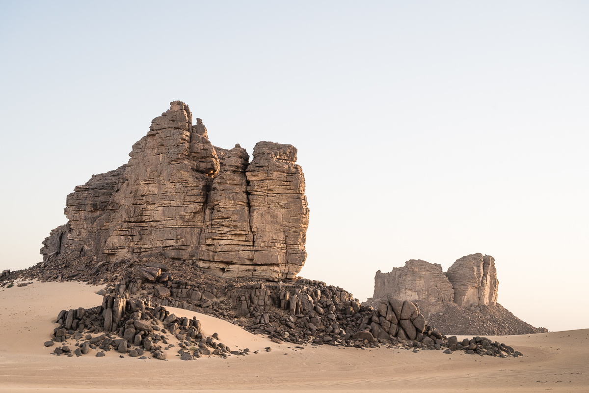 Landschap in de Sahara in Algerije